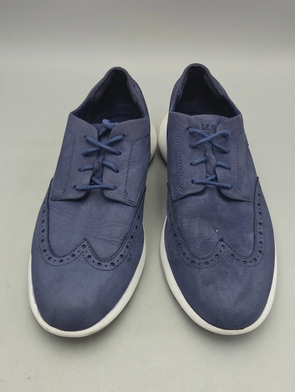 Cole Haan Grand Troy Wingtip Oxford Marine Blue White C33766 Mens Size 8 M